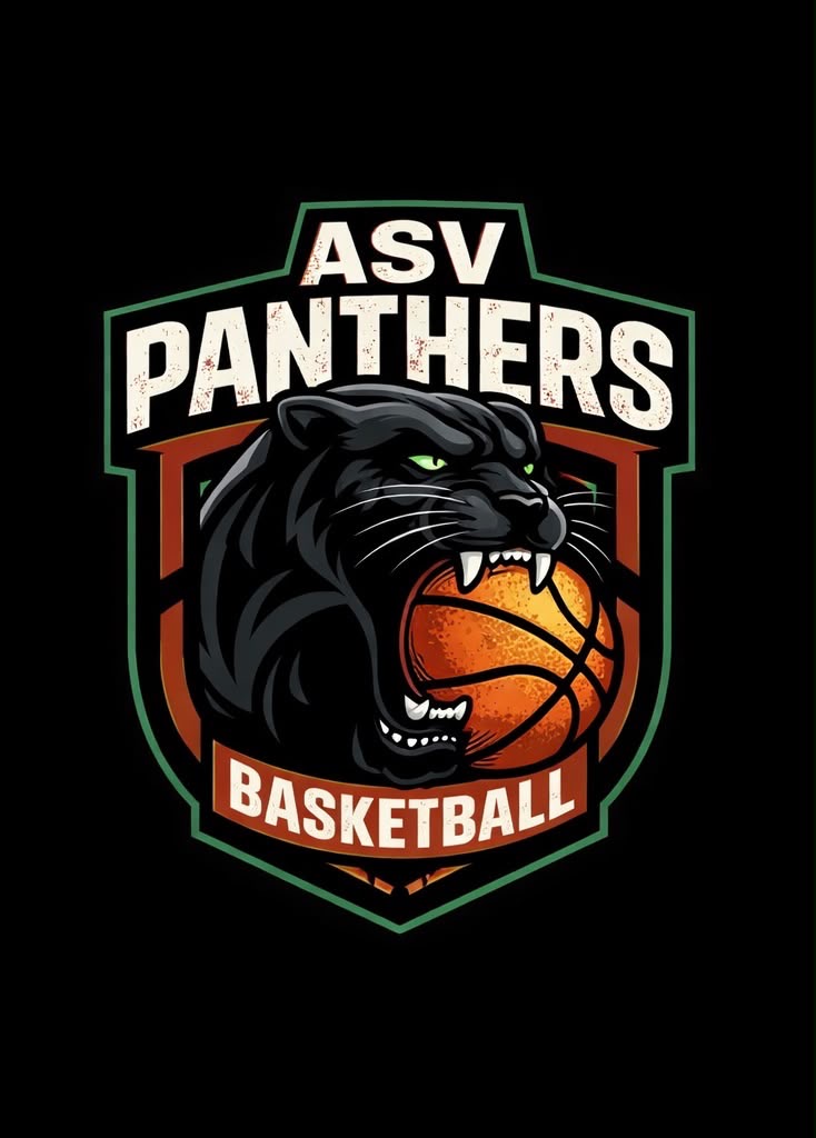 ASV Panthers – schwarzer Panther mit Basketball
